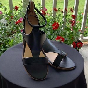 Jolimall Black Wedge Sandals Size - 10